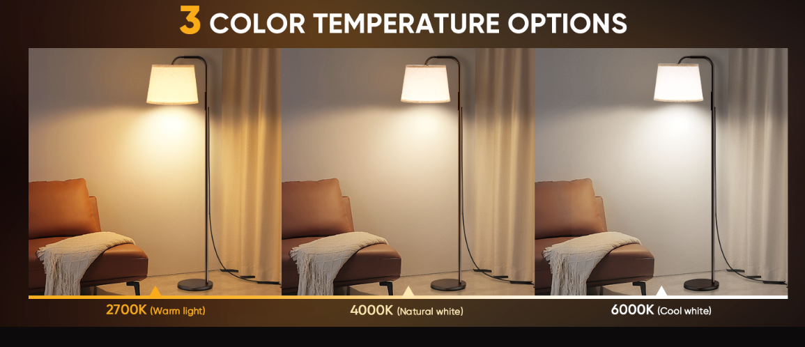 Multi Function Light Therapy Floor Lamp 2700K / 4000K / 6500K Mood Lamp For Sad