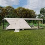 Stylish Small Capsule House Electroplated Steel Structure Camping Space Capsule