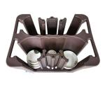 Restaurant Adjustable Dish Storage Carts Caddy Tableware Trolley