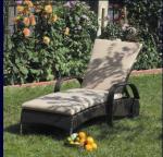 Beach Rattan Sun Lounger With Aluminium Frame Outdoor Rattan Daybed