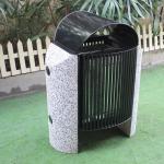 Rectangular Metal Outdoor Trash Cans 740 X 500 X 930mm Size For Garbage