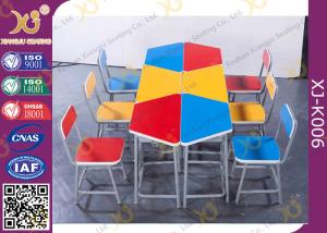 Wholesale Colorful Collaborative Study Spliced Desk And Chair For High School Student from china suppliers