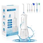 Portable Oral Hygiene Rechargeable IPX7 Water Jet Flosser 300ml Tank Dental 5