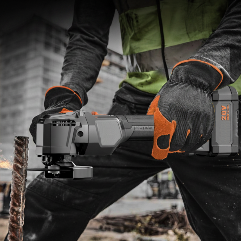 Professional 40V Brushless Cordless Battery Angle Grinder Direct Drive Outer Rotor 360 Adjustable Guard Cutting Grinding