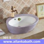 2016 new model fashion blue white color basin sanitary ware colorful art basin