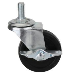 Wholesale Threaded stem rubber casters with brakes locking wheels 1.5 In from china suppliers