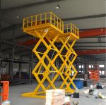 Stable And Safe Stationary Hydraulic Scissor Lift For Cargo Transportation