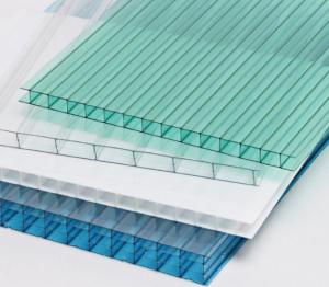 China 6mm Transparent Hollow Polycarbonate Panel Roofing Sheet Greenhouse Sheet on sale