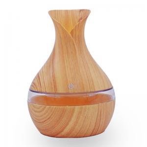 China Compact 300ml Wood Flower Vase Design Ultrasonic Humidifier Diffuser for Home on sale