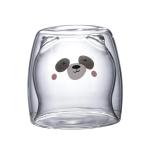 Bear Double Thermostable 270ml Personalized Glass Beer Mugs