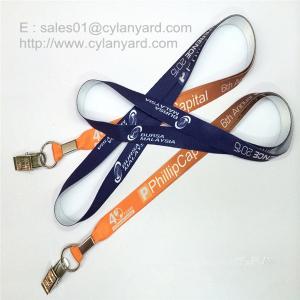 Wholesale Alligator clip card holder neck straps, bulldog clip ID badge neck ribbons, from china suppliers