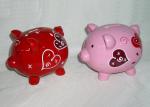 Valentine Day Gifts Ceramic Piggy Bank Dolomite Customized Money Saving Box For