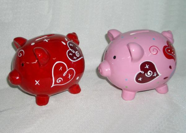 Valentine Day Gifts Ceramic Piggy Bank Dolomite Customized Money Saving Box For
