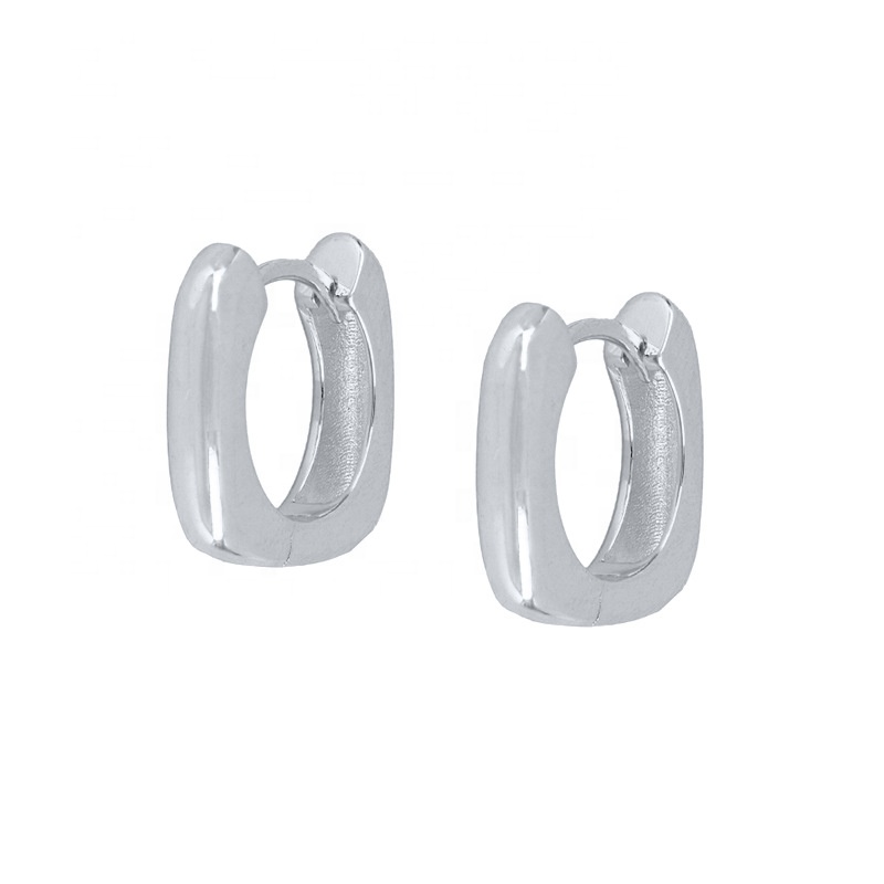 EARRINGS Real 18K Gold Plated Hoop Huggie Sterling Silver 925 Jewelry for Women Girls