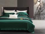 Silk Bedding Set Queen Size Satin Sheets 4 Sheets Set Bed Cover for Home Hotel