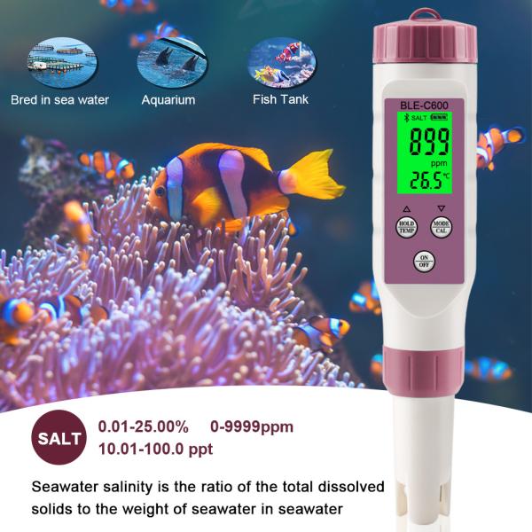 Seawater Digital Salinity Meter Salt Water Tester For Pool Aquarium Fish Pond 10