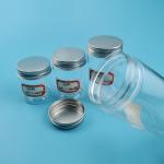 120ml 200ml 250ml 500ml Clear Plastic Pet Jar With Aluminum Lid Food Grade