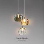 Chocolate All Copper Staircase Pendant Lamp End Villa Living Room Light with