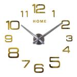 Arabic Digital Large Vintage Style Wall Clocks Acrylic Mirror Decorative Wall