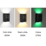 5W Outdoor Solar LED Wall Lights With Auto Sensor Built In Batteries 10x7.5x3cm