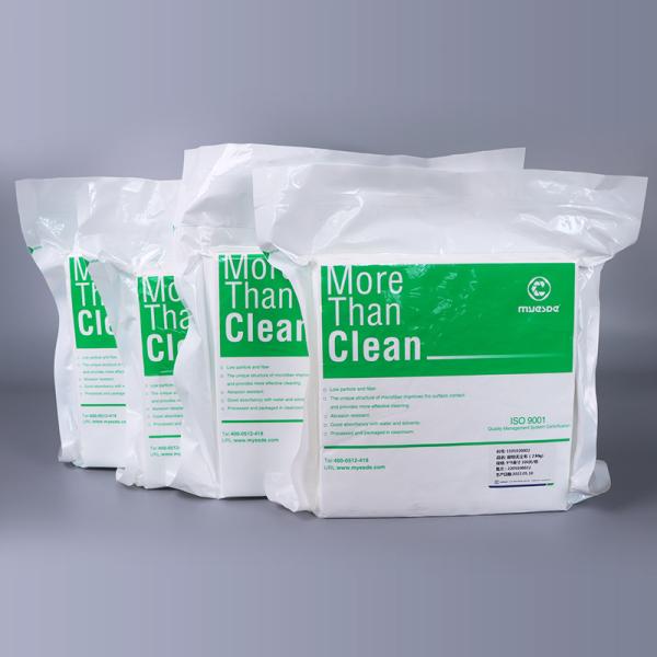 4x4 Inch Cleanroom Microfiber Wipes 180Gsm Class 1000 Disposable Rags For