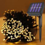 Solar Color Changing Christmas Water Drop String Lights 8 Modes 100 Led