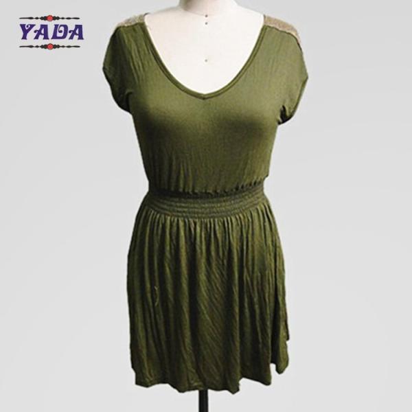 Ladies button down elastic waist slim casual mini skirt sexy woman big size lady