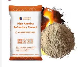 Wholesale High Temperature Unshaped Refractories A600 Ca60 Ca80 High Alumina Refractory Cement For Furnace Construction from china suppliers