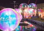 Iridescent Inflatable Mirror Ball Advertising Commercial Grade Airtight PVC 5m