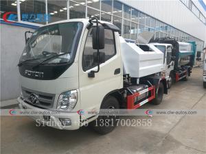 Wholesale Foton 3cbm Hook Lift Waste Collection Truck For Heavy Populated Area from china suppliers
