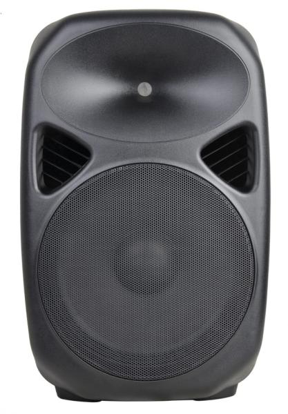 Black Active Speaker System Plastic DJ Cabinet / Square Entertainment Speakers