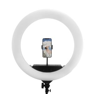 China Yidoblo salon beauty led ring light 3200-5500K video lighting studio lights 22inch with lcd screen remote control on sale