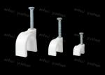10mm Plastic Cable Clips Easy To Install Nail Type 4mm-25mm White Plastic Circle