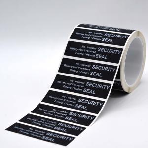 Wholesale 56um 1mil Black Matte Non Transfer High Residue Tamper Proof Label For VOID from china suppliers