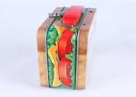 Plastic Handled Candy Gift Tins , Tinplate Food Packaging Lunch Metal Tin Box
