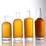 500ml 700ml 750ml Clear Glass Liquor Bottle for Whisky Tequila Brandy Gin Vodka