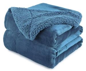Wholesale Luxurious Solid Sherpa Comforter Set with Super Soft Sherpa Lining from china suppliers