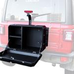 Aluminum Alloy Tail Gate Storage Box for Jeep Wrangler 4x4 Off-road Vehicle in