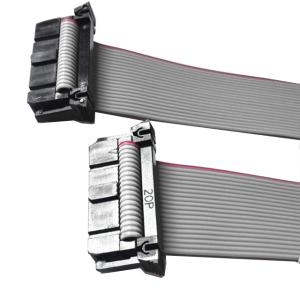 Wholesale IDC 1.27/2.00/2.54mm pitch flat ribbon cable assbembly with SR 20/26pin pin female to female with 2651 28 awg red mark from china suppliers