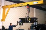 Wall Mounted Jib Cranes Capacity 1 ton with 360-degree Rotation in Yellow ASTM
