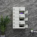 Digital Password Lock Cell Phone Storage Cabinet Non Shaking 12 Doors Wall