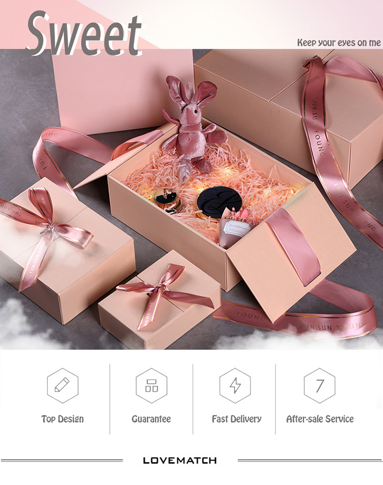 ODM Christmas Valentines Day Chocolate Gift Packaging Boxes With Bags Ribbons