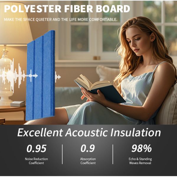 Eco-Friendly Acoustic Wall Panel Natural Polyester Fiber Wall Panel for Room Decor