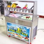 Energy Mining Industry Flat Pan Ice Cream Roll Machines with Double Round Pan