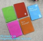 Promotional Customized color PVC travel Passport Cover, Ticket Holder Travel