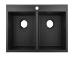 30 Inch 50/50 Drop-in Double Bowl Composite Granite/Quartz Kitchen Sink