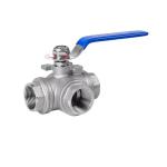 Stainless Steel 304 Tee/Three Way Female Thread Ball Valve with Corrosion