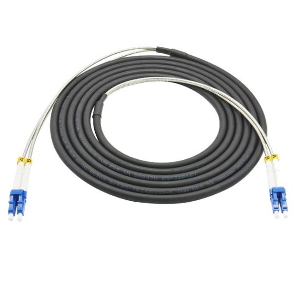 Outdoor 5G Telecom CPRI Armored Multimode OM2/OM3/OM4 Fiber Optic Duplex LC