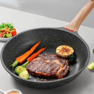 Wholesale High Quality Cookware Cooking Pot Maifan Stone Flat Bottom Frypan Non Stick Induction Frying Pan from china suppliers
