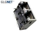 1 x 2 Ports Ganged Magnetic Rj45 Connector Tab Down 50 U" Gold Plating